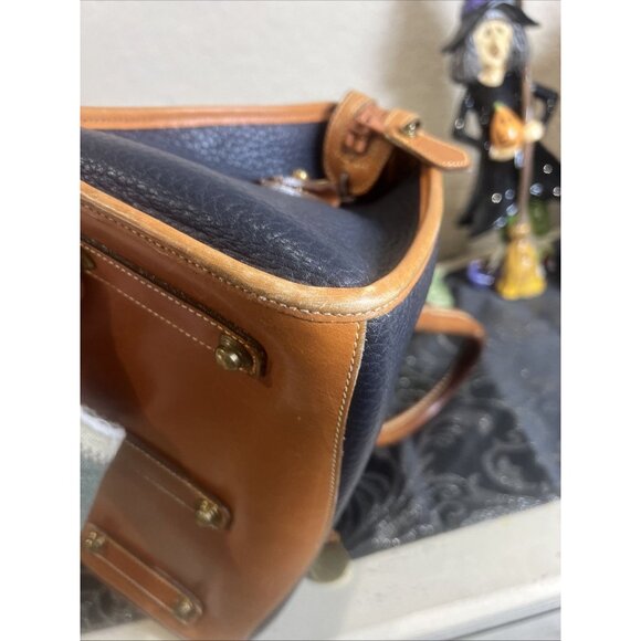 Dooney & Bourke Pebble Leather Handbag Navy Purse Vintage Satchel Purse Handbag - Picture 15 of 15